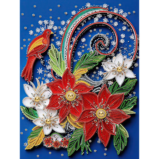 Flower Quill Painting - Special Shaped Drill Diamond Painting 30*40CM