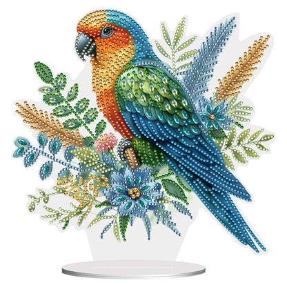 Parrot Special Shape Desktop Diamond Painting Art for Adults Beginner (GJ526)