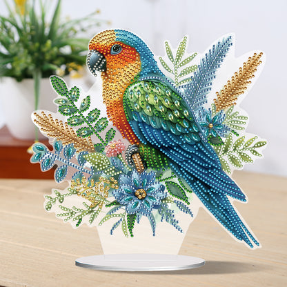 Parrot Special Shape Desktop Diamond Painting Art for Adults Beginner (GJ526)