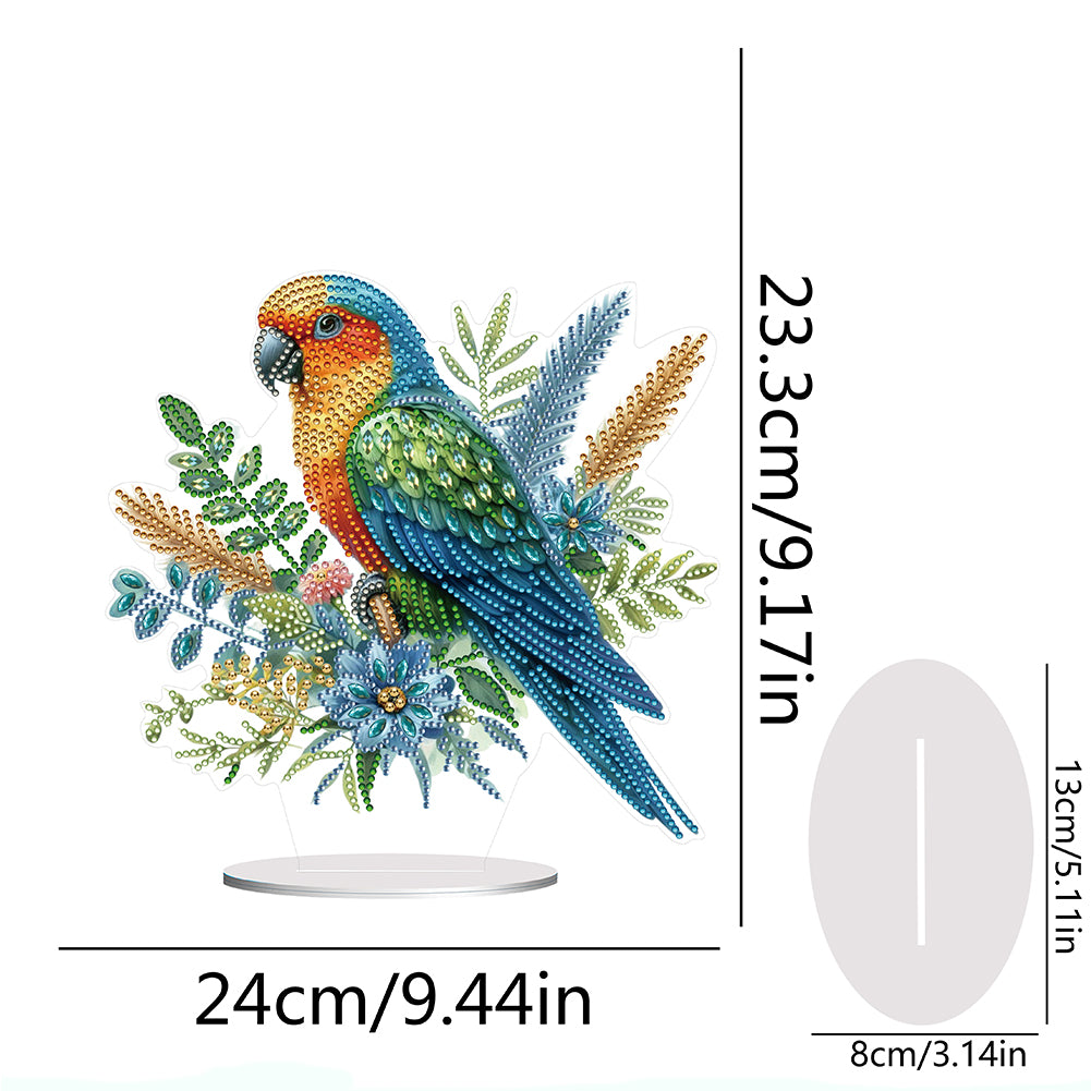 Parrot Special Shape Desktop Diamond Painting Art for Adults Beginner (GJ526)