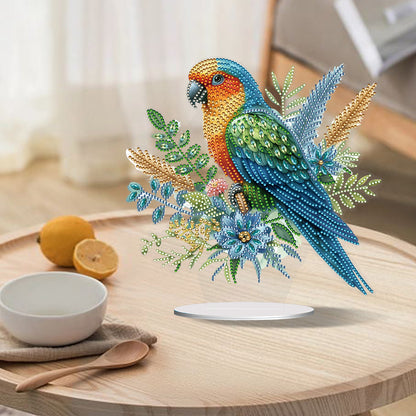 Parrot Special Shape Desktop Diamond Painting Art for Adults Beginner (GJ526)