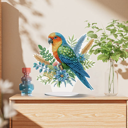 Parrot Special Shape Desktop Diamond Painting Art for Adults Beginner (GJ526)