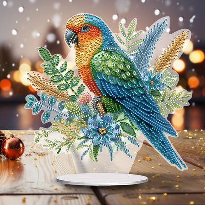 Parrot Special Shape Desktop Diamond Painting Art for Adults Beginner (GJ526)