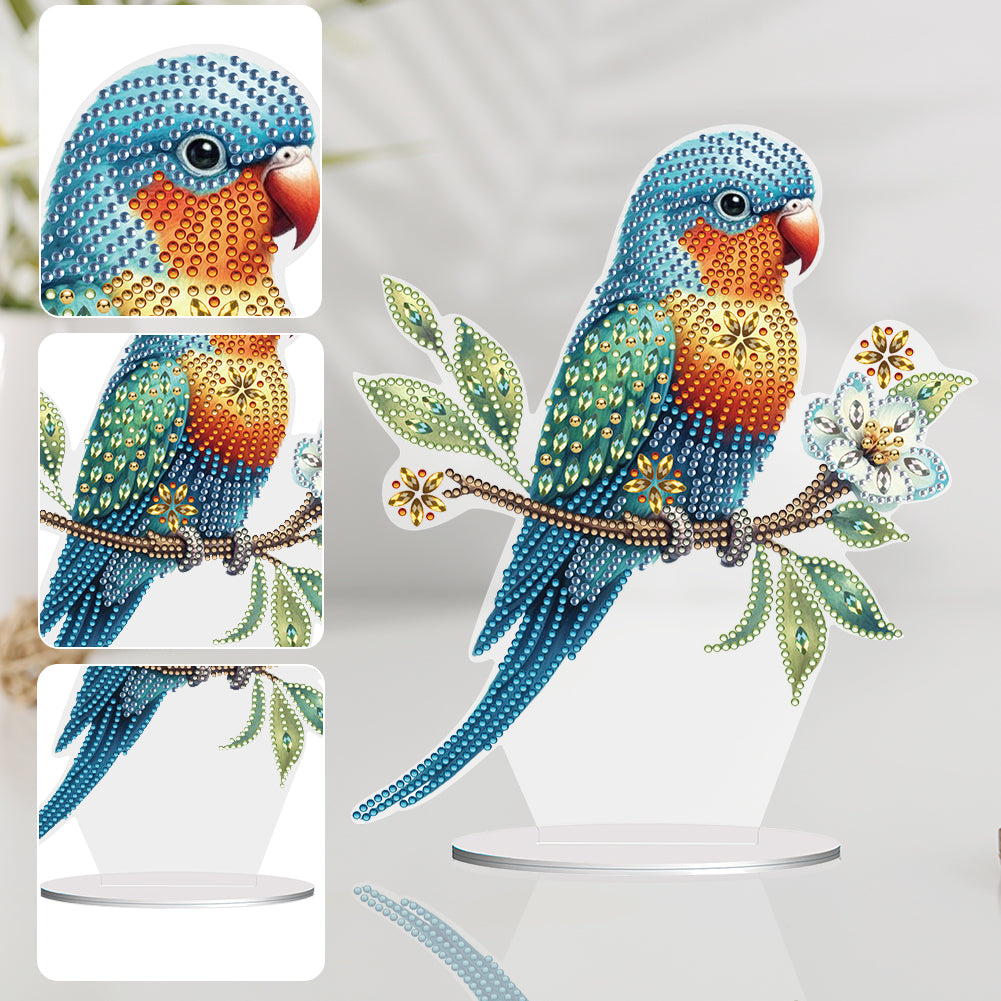 Parrot Special Shape Desktop Diamond Painting Art for Adults Beginner (GJ527)