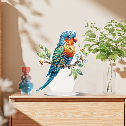 Parrot Special Shape Desktop Diamond Painting Art for Adults Beginner (GJ527)