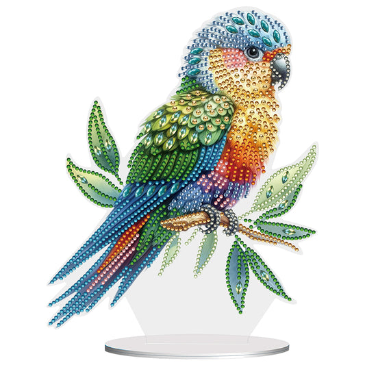 Parrot Special Shape Desktop Diamond Painting Art for Adults Beginner (GJ528)