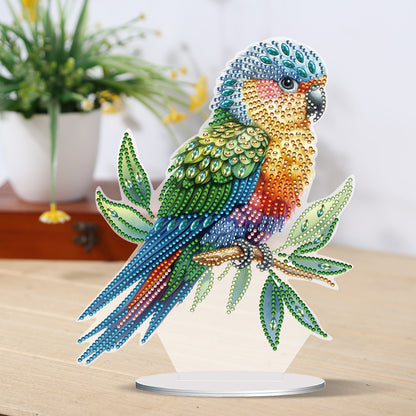 Parrot Special Shape Desktop Diamond Painting Art for Adults Beginner (GJ528)