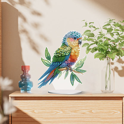 Parrot Special Shape Desktop Diamond Painting Art for Adults Beginner (GJ528)