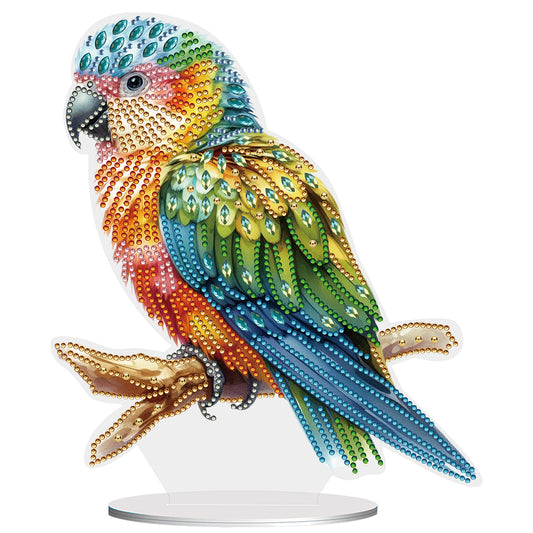 Parrot Special Shape Desktop Diamond Painting Art for Adults Beginner (GJ529)