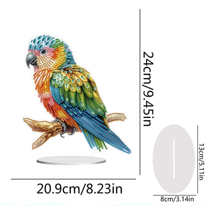 Parrot Special Shape Desktop Diamond Painting Art for Adults Beginner (GJ529)