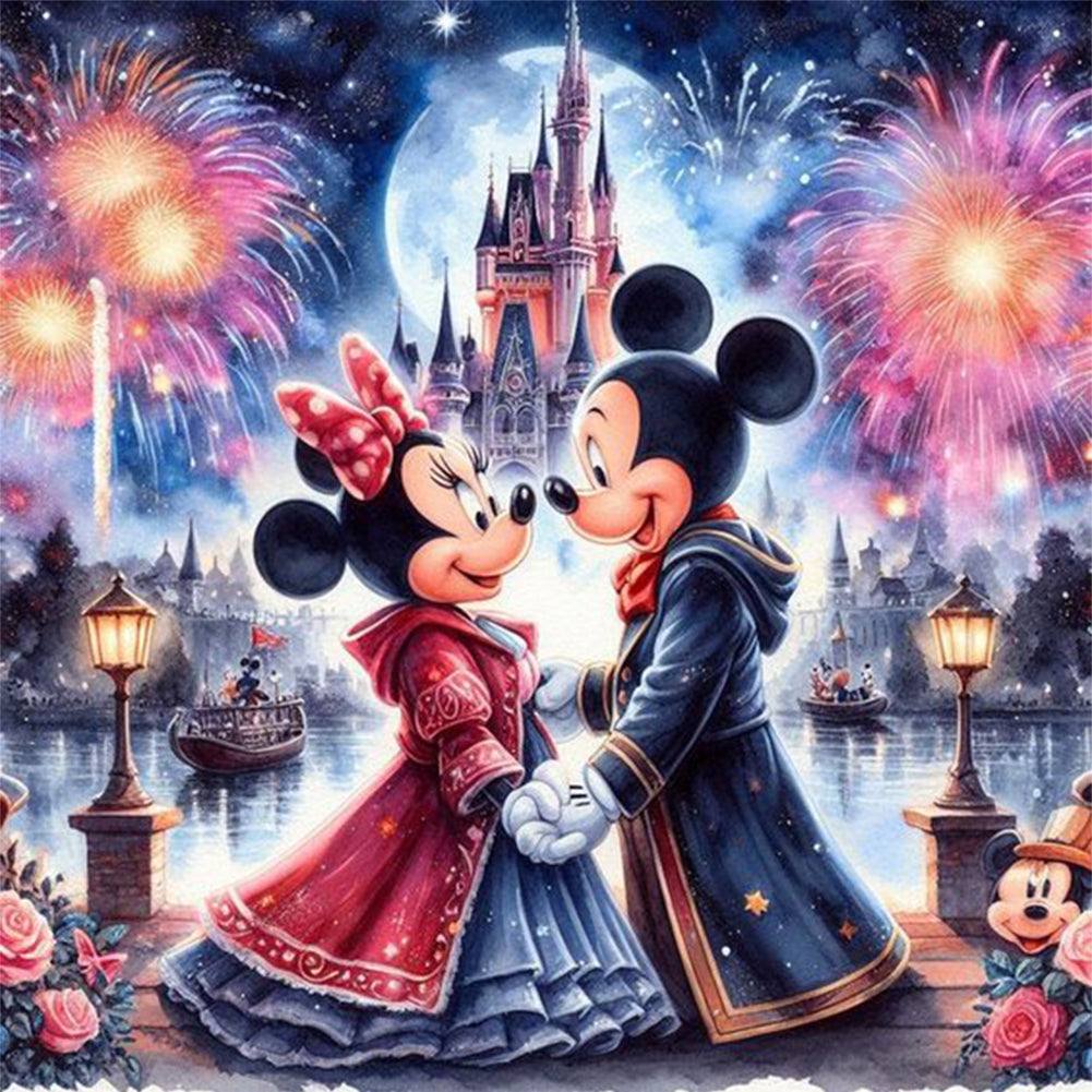 Mickey And Minnie - 11CT Stamped Cross Stitch 45*45CM