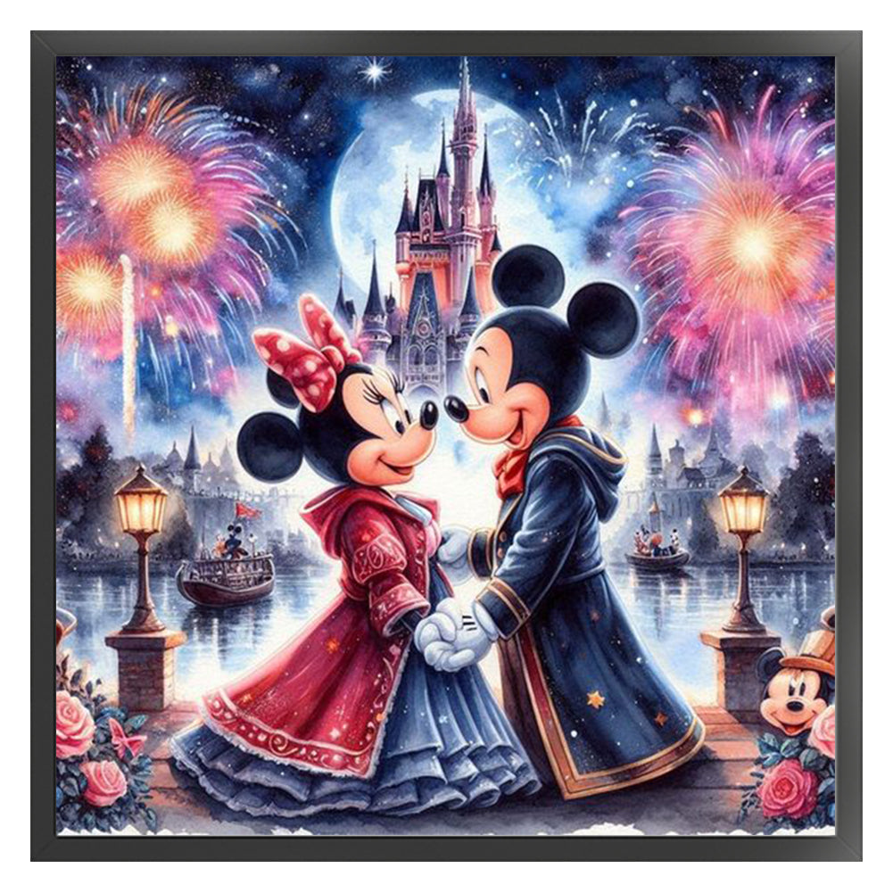 Mickey And Minnie - 11CT Stamped Cross Stitch 45*45CM