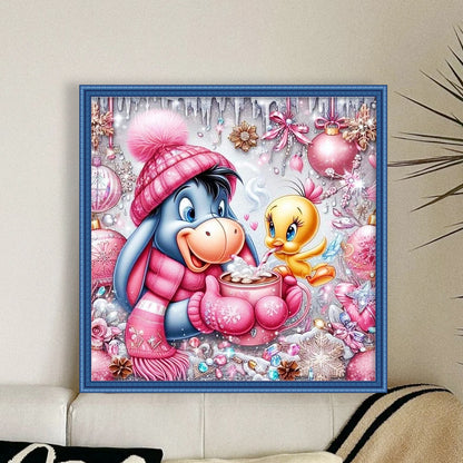 Winnie The Pooh And El - 11CT Stamped Cross Stitch 45*45CM