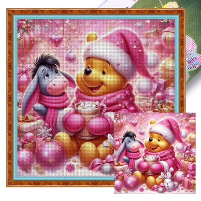 Winnie The Pooh And El - 11CT Stamped Cross Stitch 45*45CM