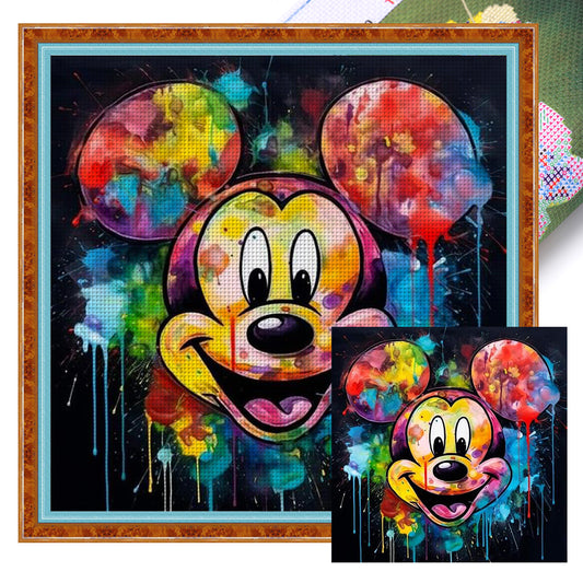 Mickey Head - 11CT Stamped Cross Stitch 40*40CM