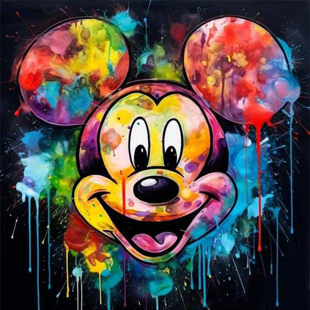 Mickey Head - 11CT Stamped Cross Stitch 40*40CM