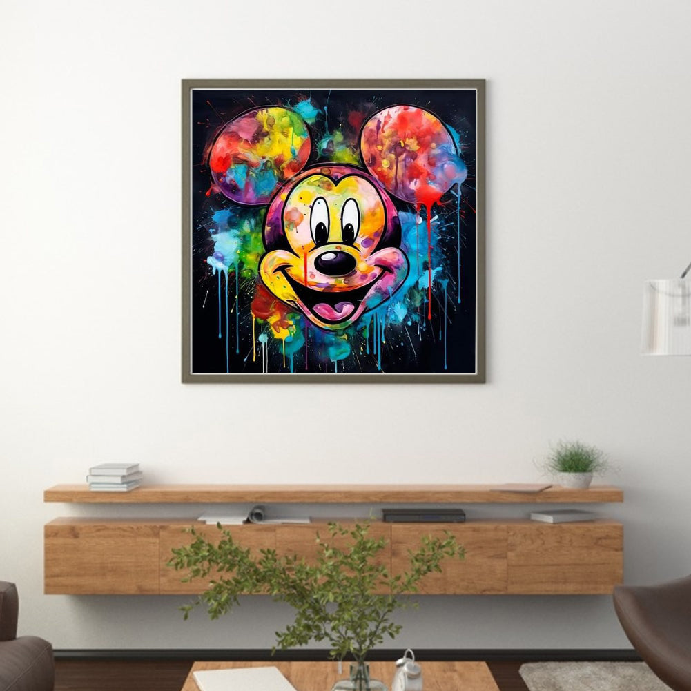 Mickey Head - 11CT Stamped Cross Stitch 40*40CM