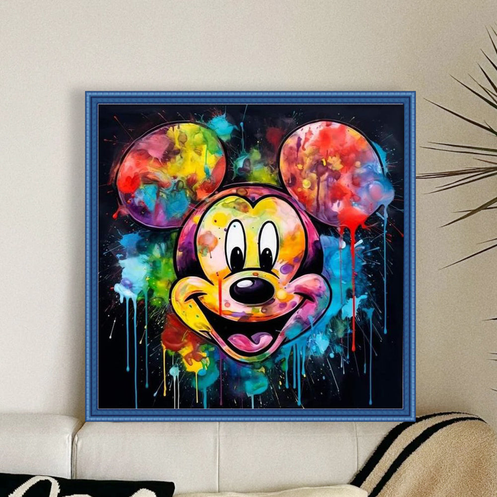 Mickey Head - 11CT Stamped Cross Stitch 40*40CM