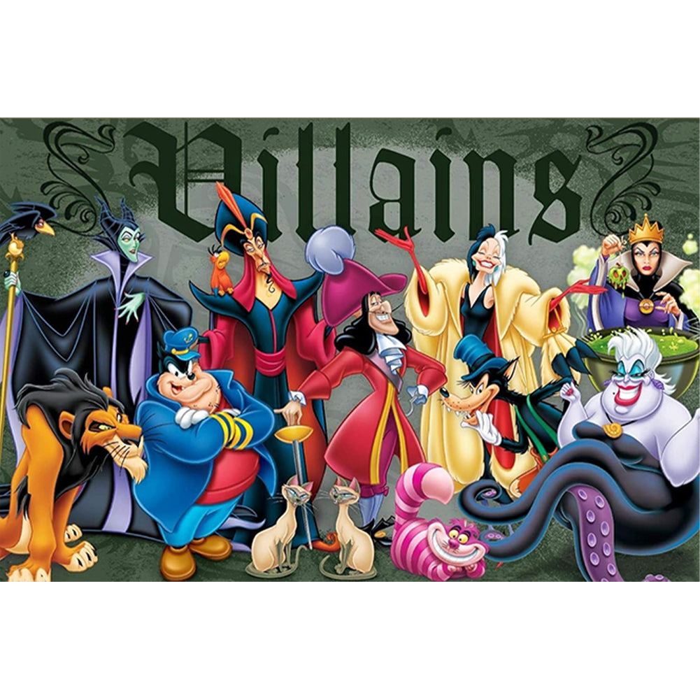 Disney Villains - 11CT Stamped Cross Stitch 70*45CM