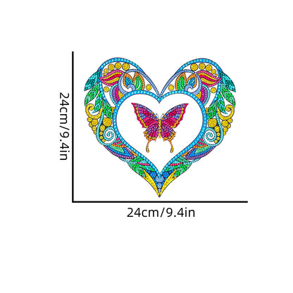 Animal Wind Chimes Butterfly In Love Diamond Crystal Painting Home Ornament