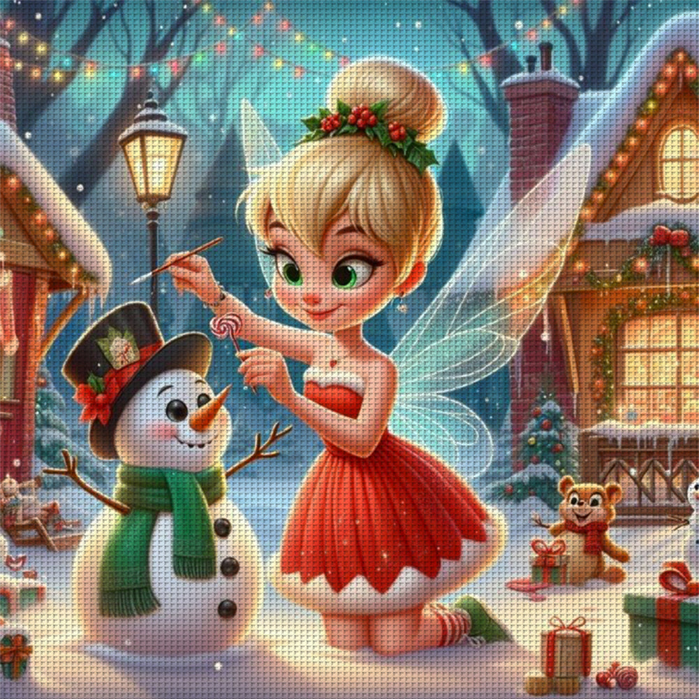 Disney-Tinker Bell Elf - 11CT Stamped Cross Stitch 40*40CM