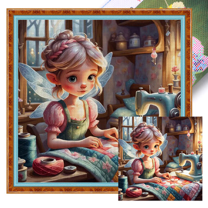 Disney-Tinker Bell Elf - 11CT Stamped Cross Stitch 40*40CM