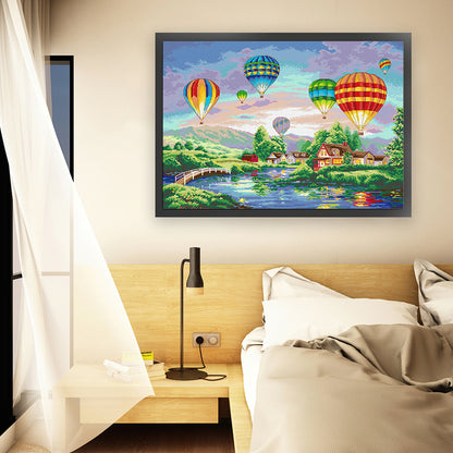 Hot Air Balloon Ride - 11CT Stamped Cross Stitch 75*60CM(Spring)