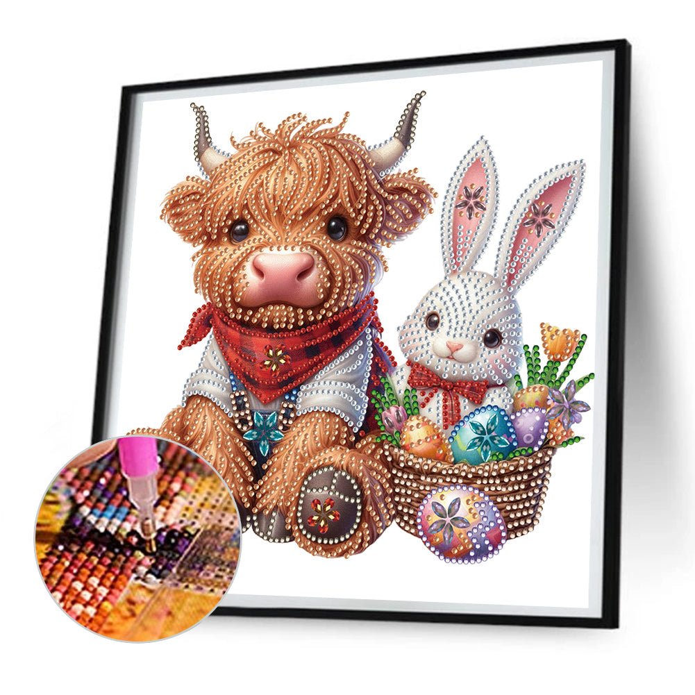 Highland Yak - Special Shaped Drill Diamond Painting 30*30CM