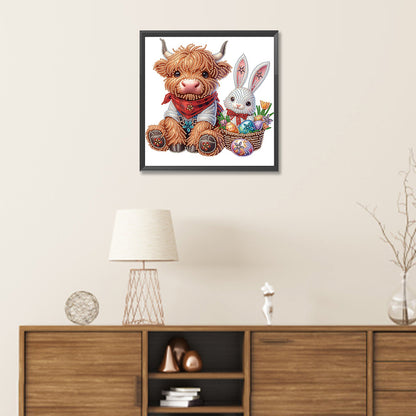 Highland Yak - Special Shaped Drill Diamond Painting 30*30CM