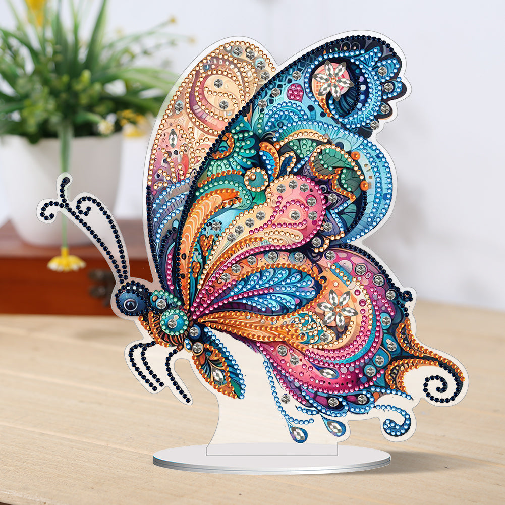 Special Shape Flower Butterfly Desktop Diamond Painting Art Office Decor (GJ505)