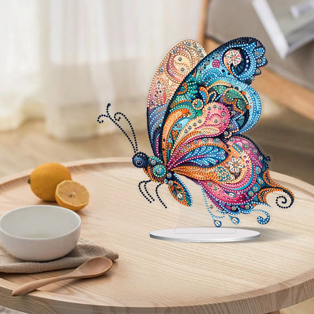 Special Shape Flower Butterfly Desktop Diamond Painting Art Office Decor (GJ505)