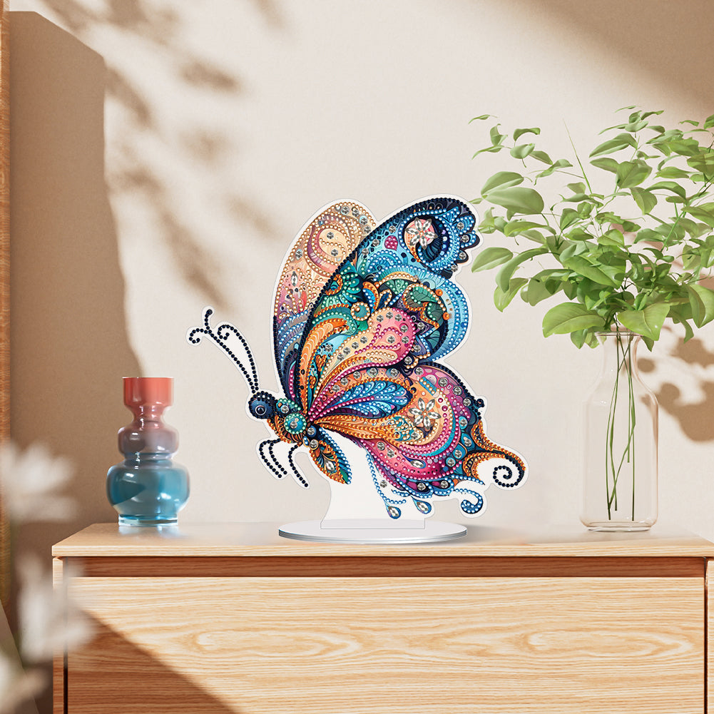 Special Shape Flower Butterfly Desktop Diamond Painting Art Office Decor (GJ505)