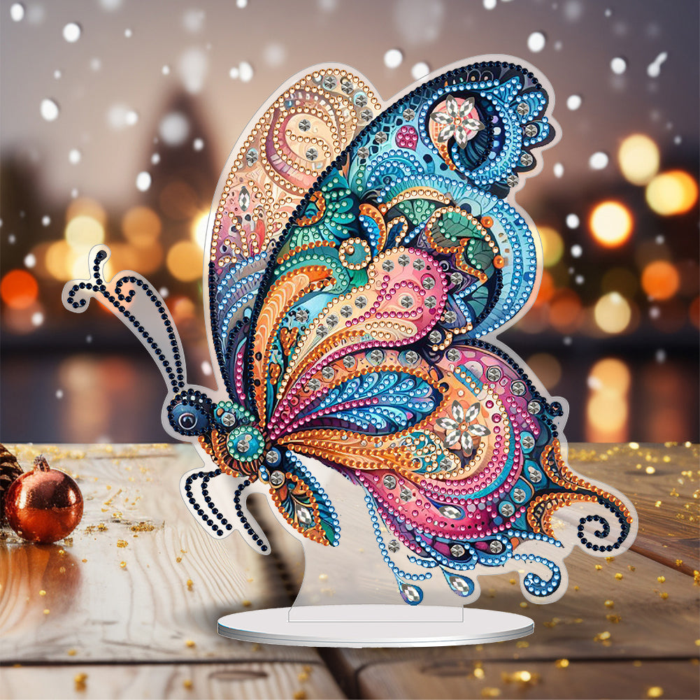 Special Shape Flower Butterfly Desktop Diamond Painting Art Office Decor (GJ505)