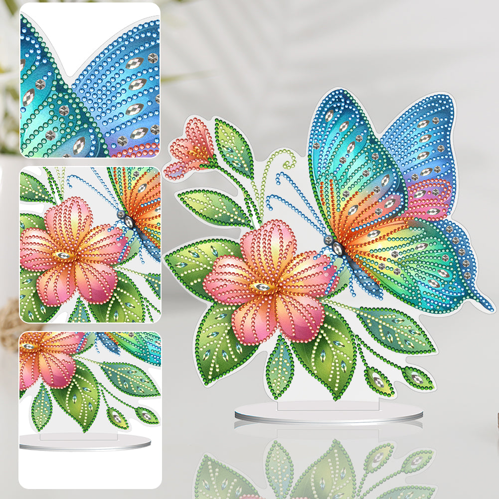 Special Shape Flower Butterfly Desktop Diamond Painting Art Office Decor (GJ506)