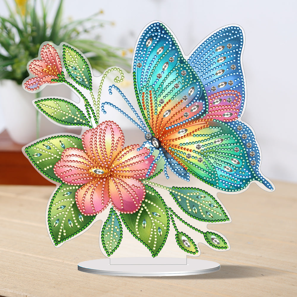 Special Shape Flower Butterfly Desktop Diamond Painting Art Office Decor (GJ506)