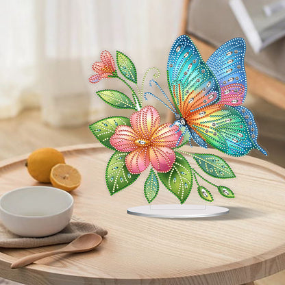 Special Shape Flower Butterfly Desktop Diamond Painting Art Office Decor (GJ506)