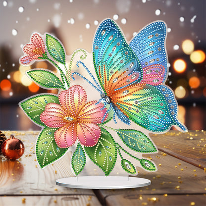 Special Shape Flower Butterfly Desktop Diamond Painting Art Office Decor (GJ506)