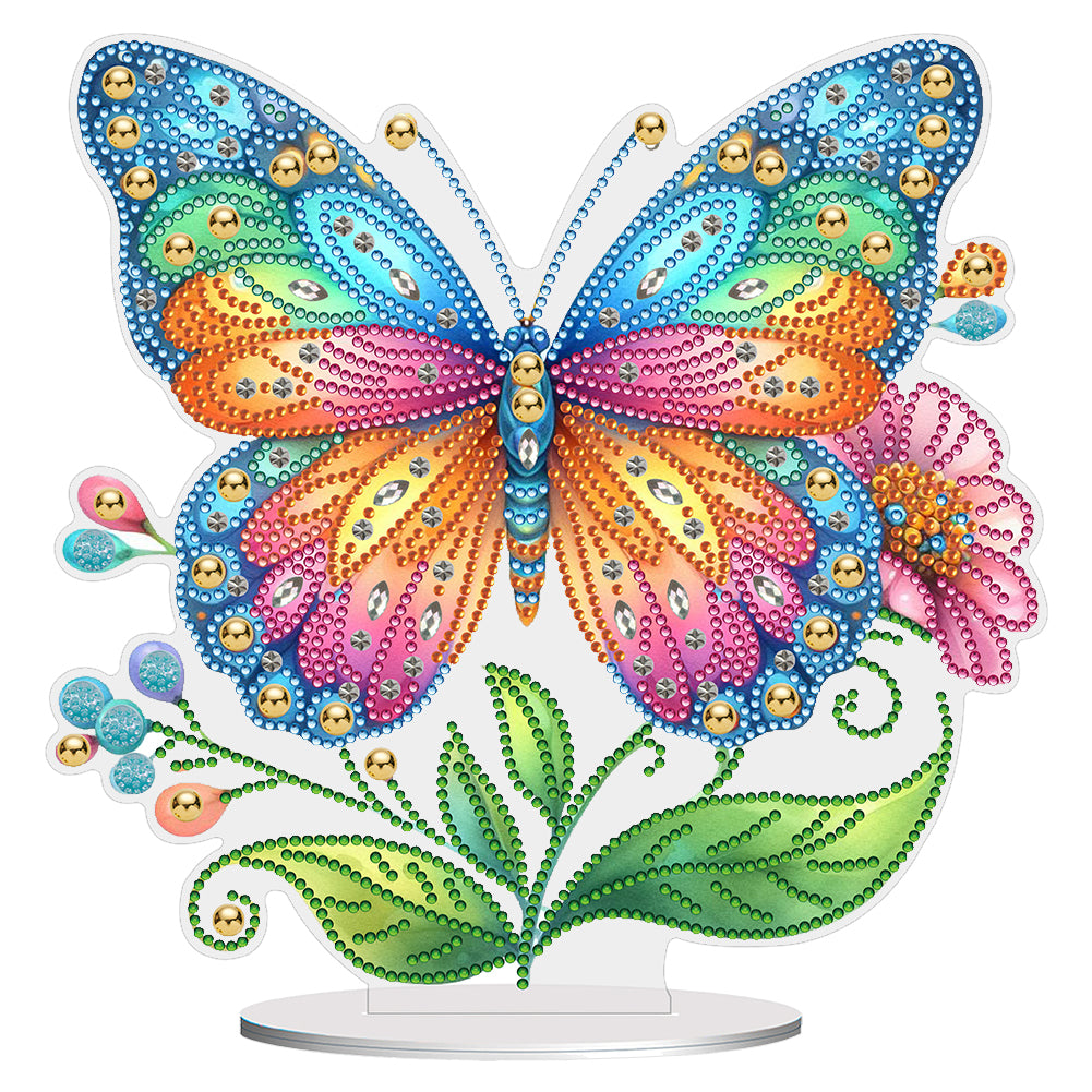 Special Shape Flower Butterfly Desktop Diamond Painting Art Office Decor (GJ507)