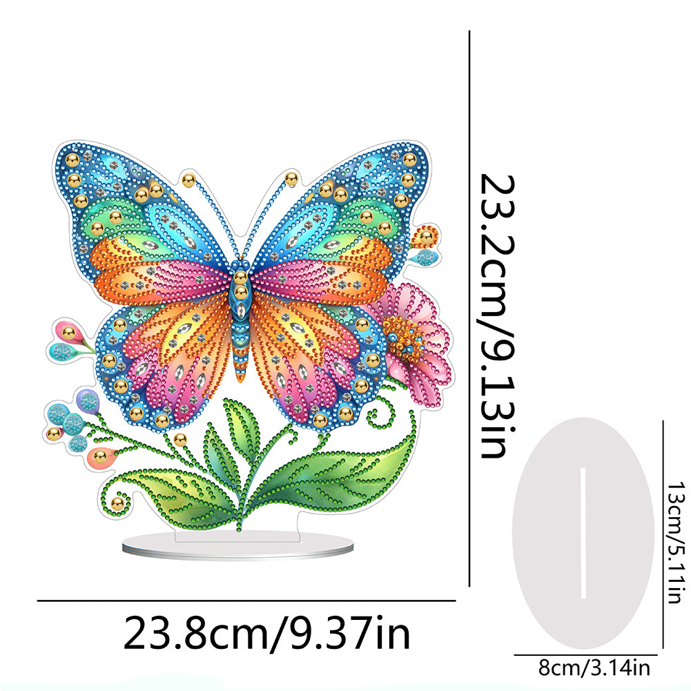 Special Shape Flower Butterfly Desktop Diamond Painting Art Office Decor (GJ507)