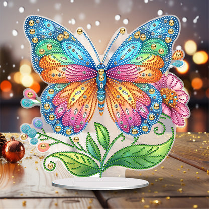 Special Shape Flower Butterfly Desktop Diamond Painting Art Office Decor (GJ507)