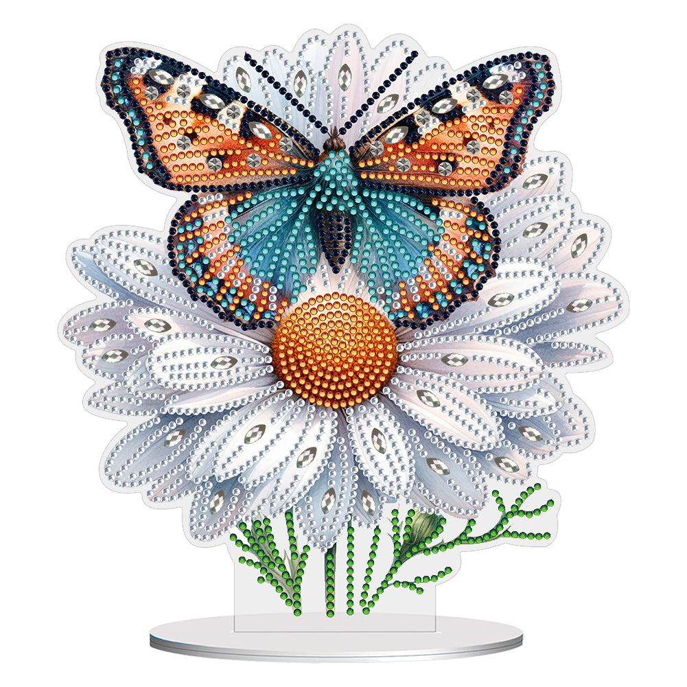 Special Shape Flower Butterfly Desktop Diamond Painting Art Office Decor (GJ508)