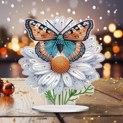 Special Shape Flower Butterfly Desktop Diamond Painting Art Office Decor (GJ508)