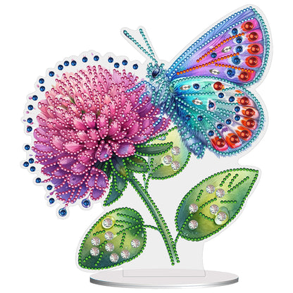 Special Shape Flower Butterfly Desktop Diamond Painting Art Office Decor (GJ509)