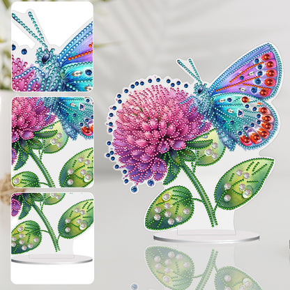 Special Shape Flower Butterfly Desktop Diamond Painting Art Office Decor (GJ509)