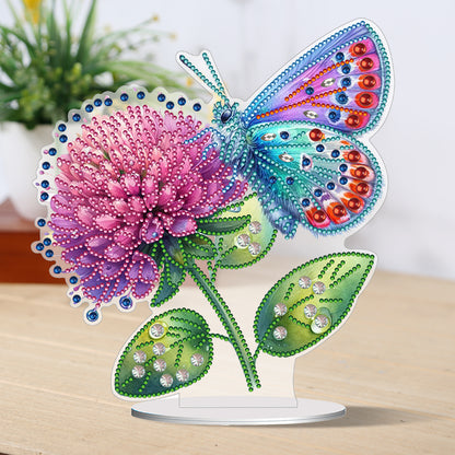 Special Shape Flower Butterfly Desktop Diamond Painting Art Office Decor (GJ509)