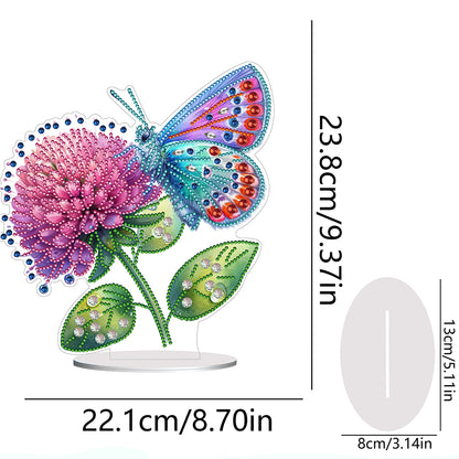 Special Shape Flower Butterfly Desktop Diamond Painting Art Office Decor (GJ509)