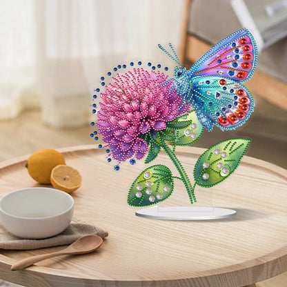 Special Shape Flower Butterfly Desktop Diamond Painting Art Office Decor (GJ509)