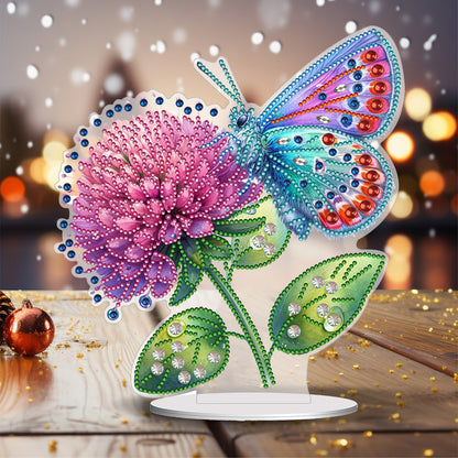 Special Shape Flower Butterfly Desktop Diamond Painting Art Office Decor (GJ509)