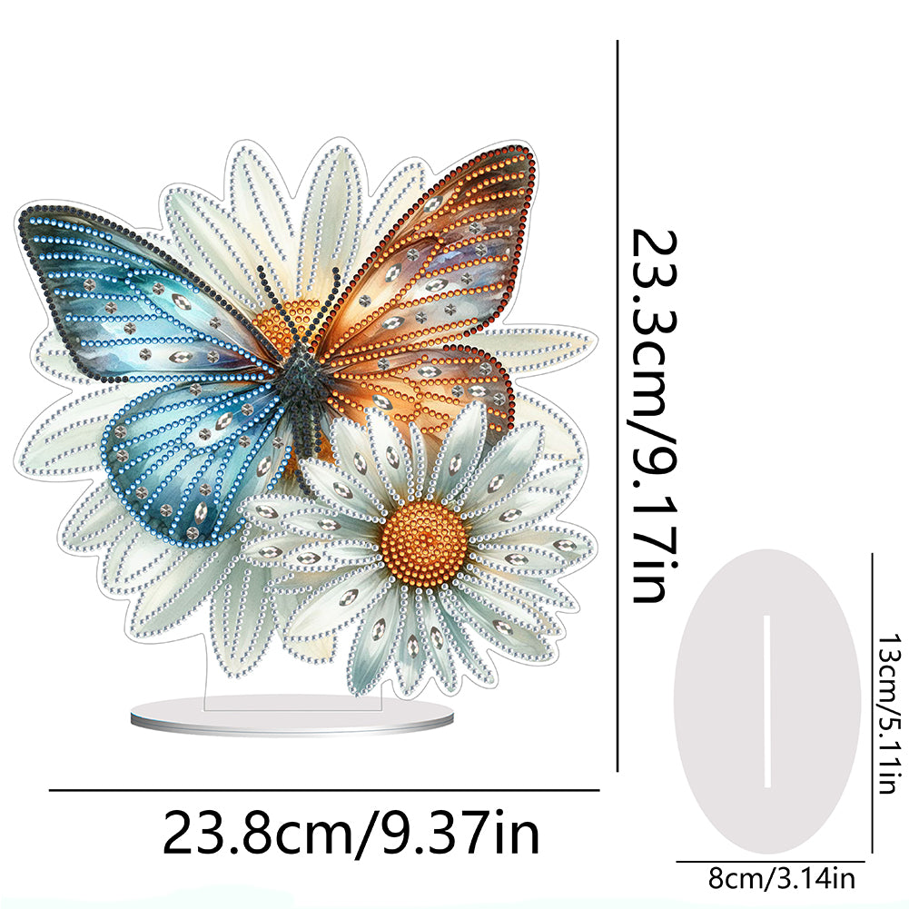 Special Shape Flower Butterfly Desktop Diamond Painting Art Office Decor (GJ510)