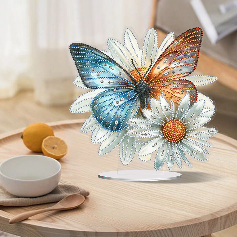 Special Shape Flower Butterfly Desktop Diamond Painting Art Office Decor (GJ510)